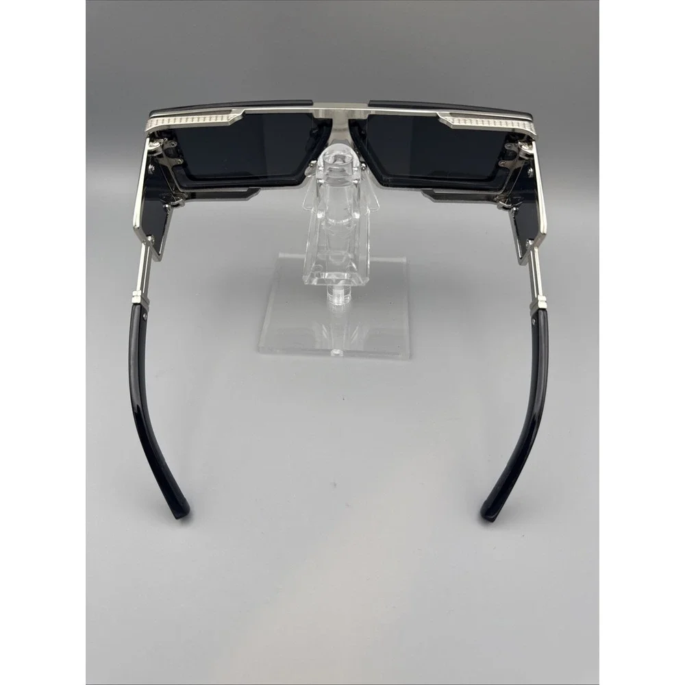 Square Punk Sunglasses Men Vintage Luxury Steampunk  Black/Gold Metal Funk Hip